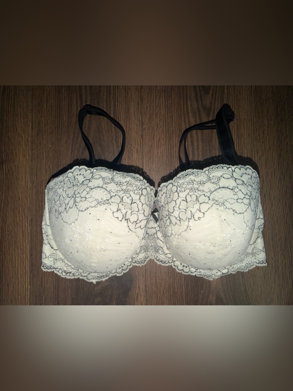 Dream Angels 38DDD White Lace Bling Bra